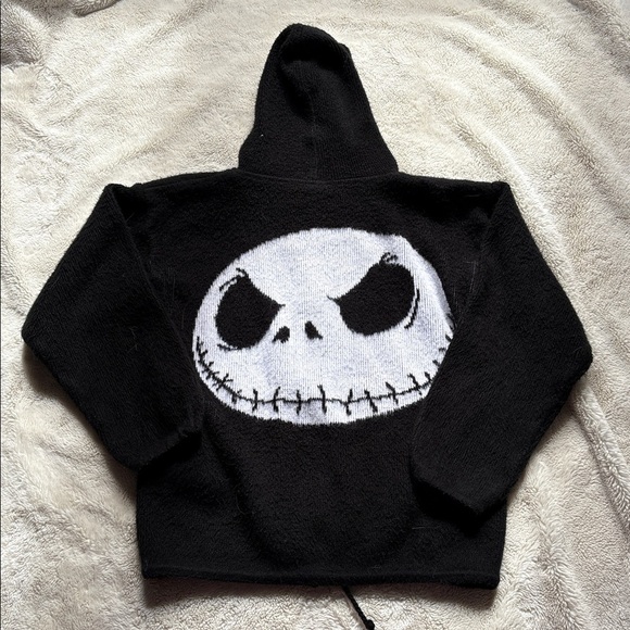 Jack Skellington Alpaca Wool Hoodie – Size S | Handmade | Spooky Cozy | Rare - Picture 6 of 6